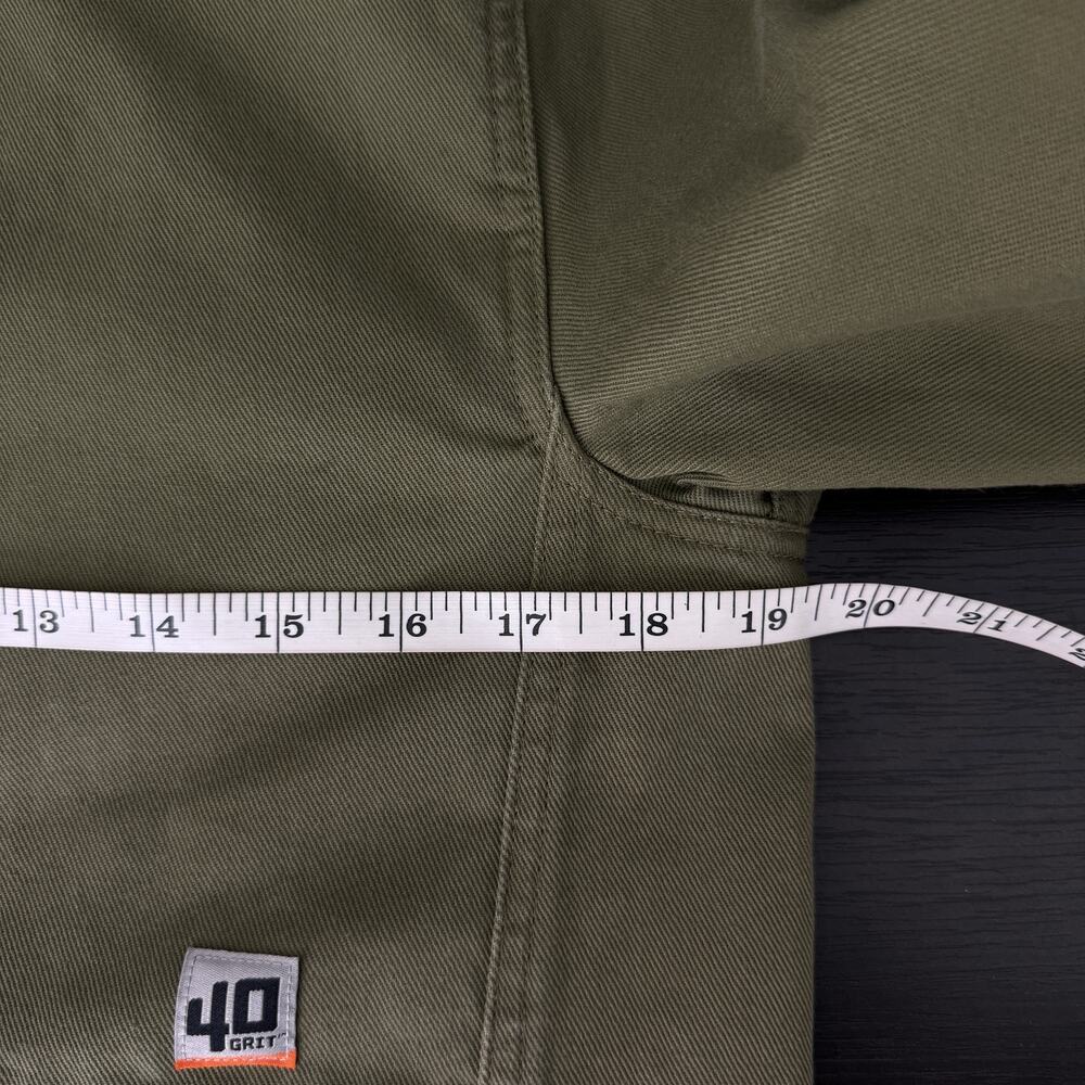 40 Grit Duluth Trading Jacket Mens Small Green Canvas Snap Utility Workwear - Picture 6 of 8